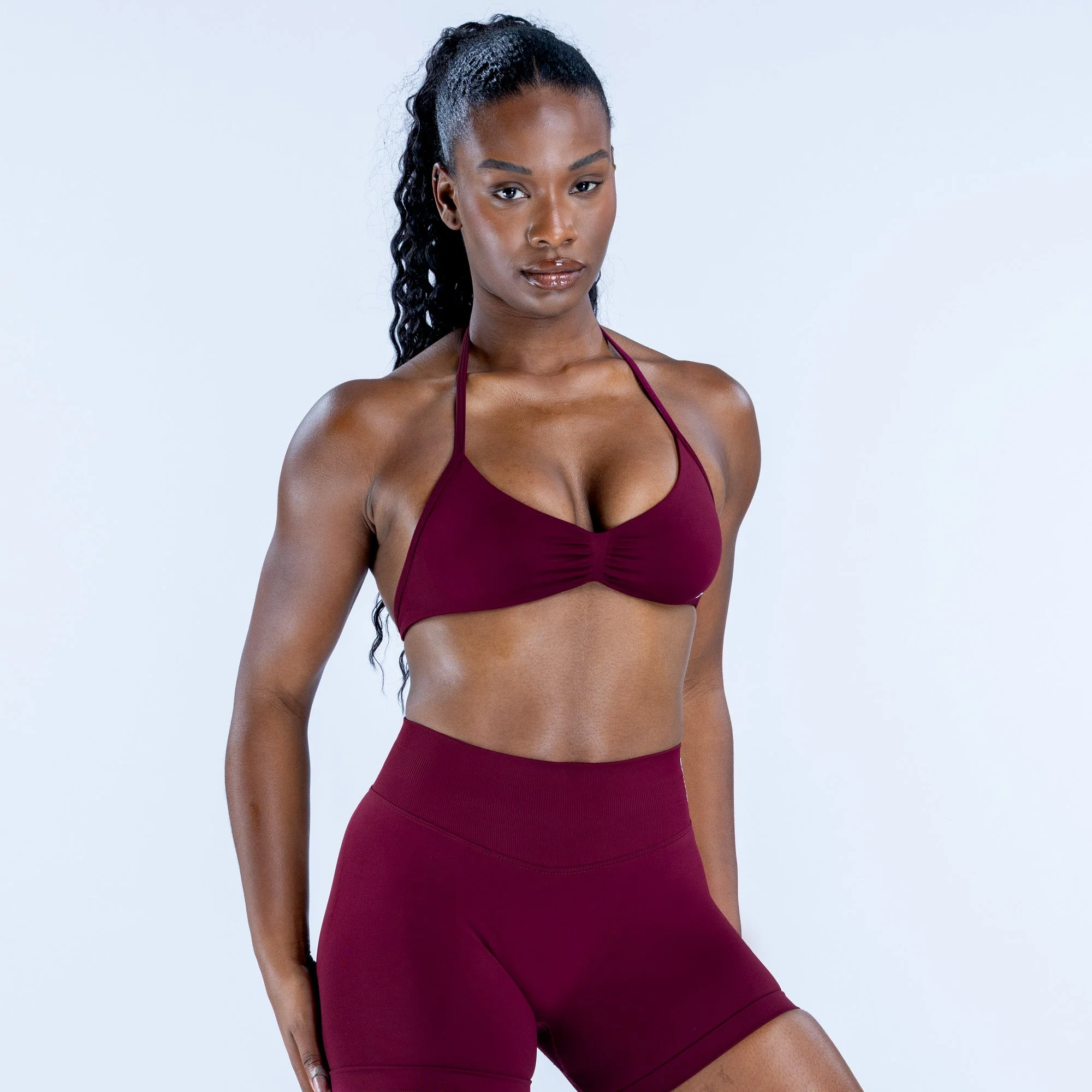 Impact Strappy Bra Bordeaux - 4